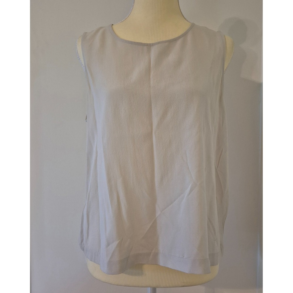 Eileen Fisher Size S Silk Georgette Crepe Shell Top Tank Petite System Layering